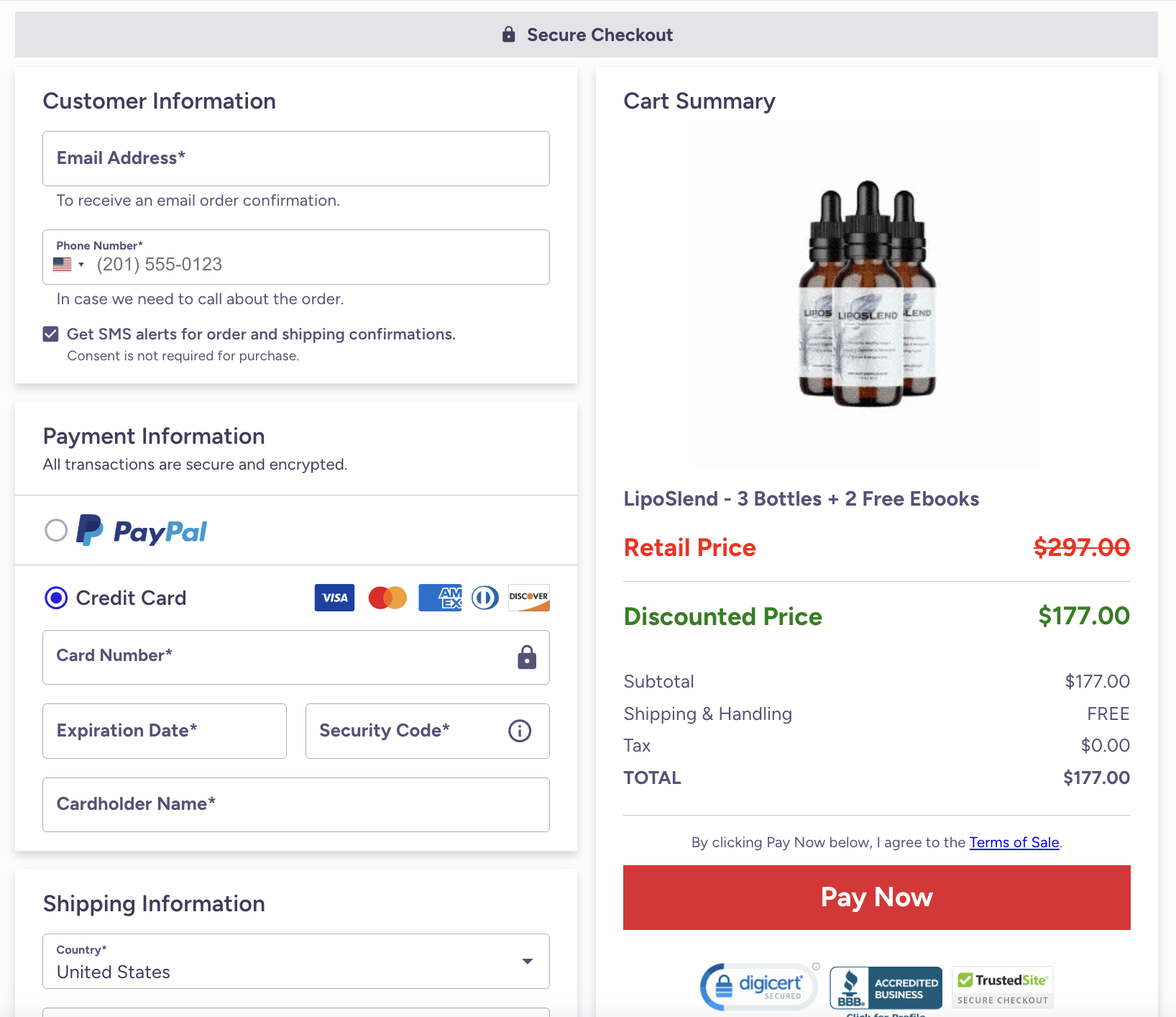 LipoSlend-order-page